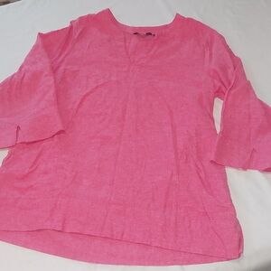 Lands' End Vibrant Pink Blouse